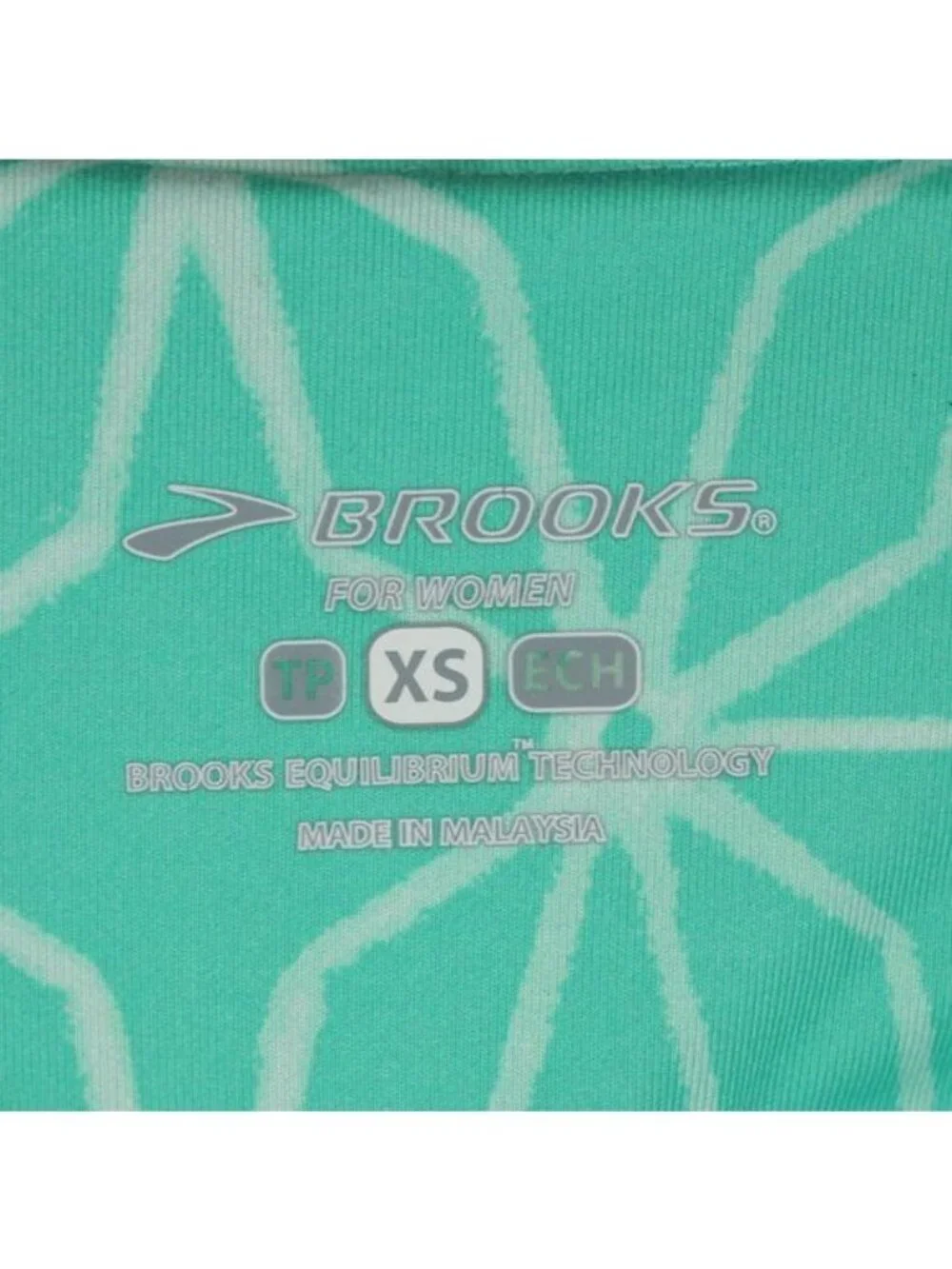 Brooks Women's XS Green White Mid Rise Capri Athletic Running Leggings